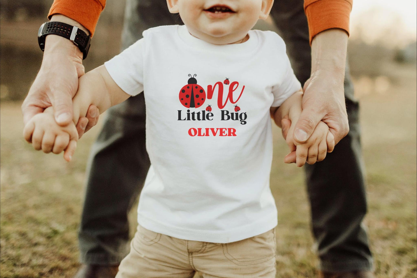 Personalized Ladybug First Birthday Family Matching Shirt: Bug Theme 1st Birthday Party Outfit