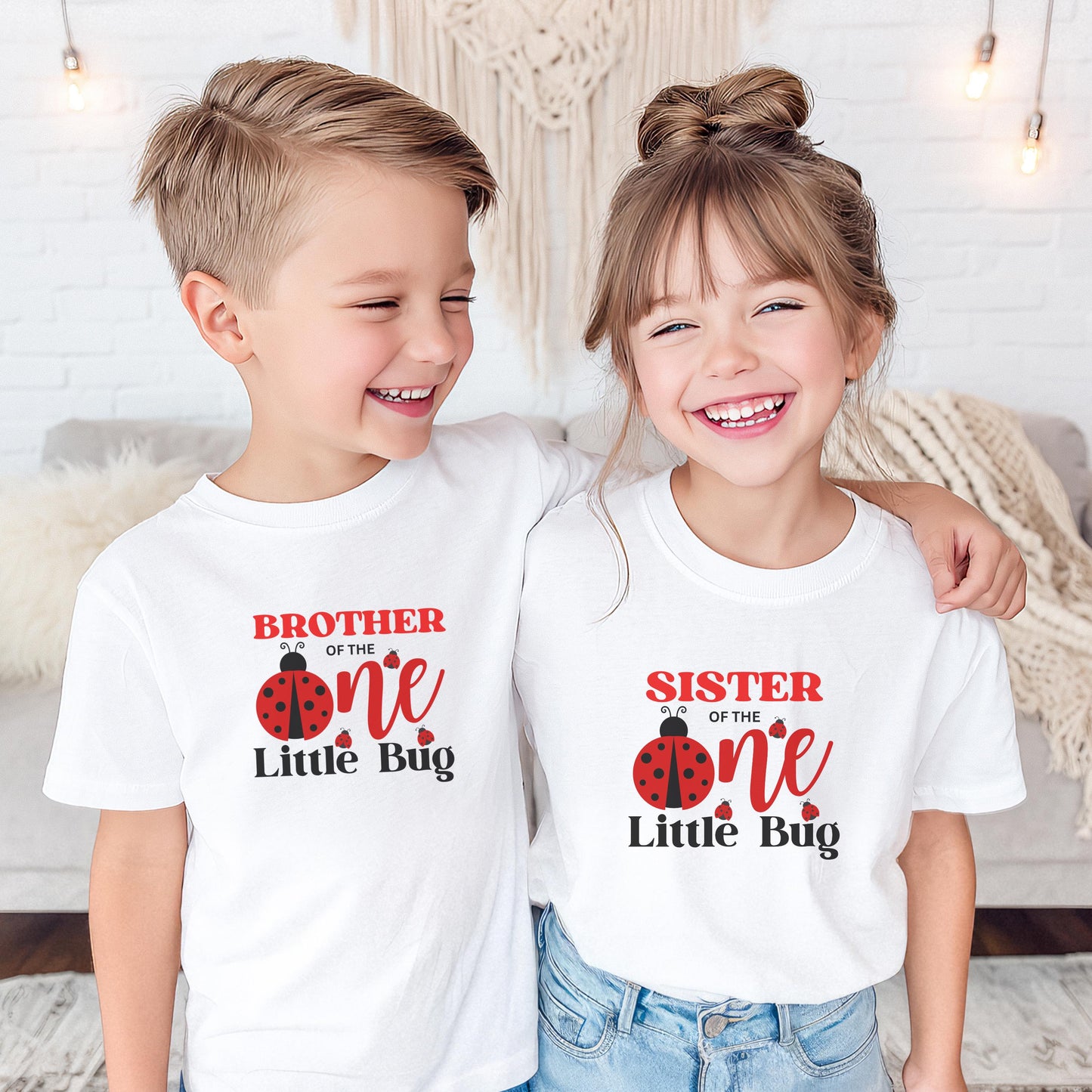 Personalized Ladybug First Birthday Family Matching Shirt: Bug Theme 1st Birthday Party Outfit