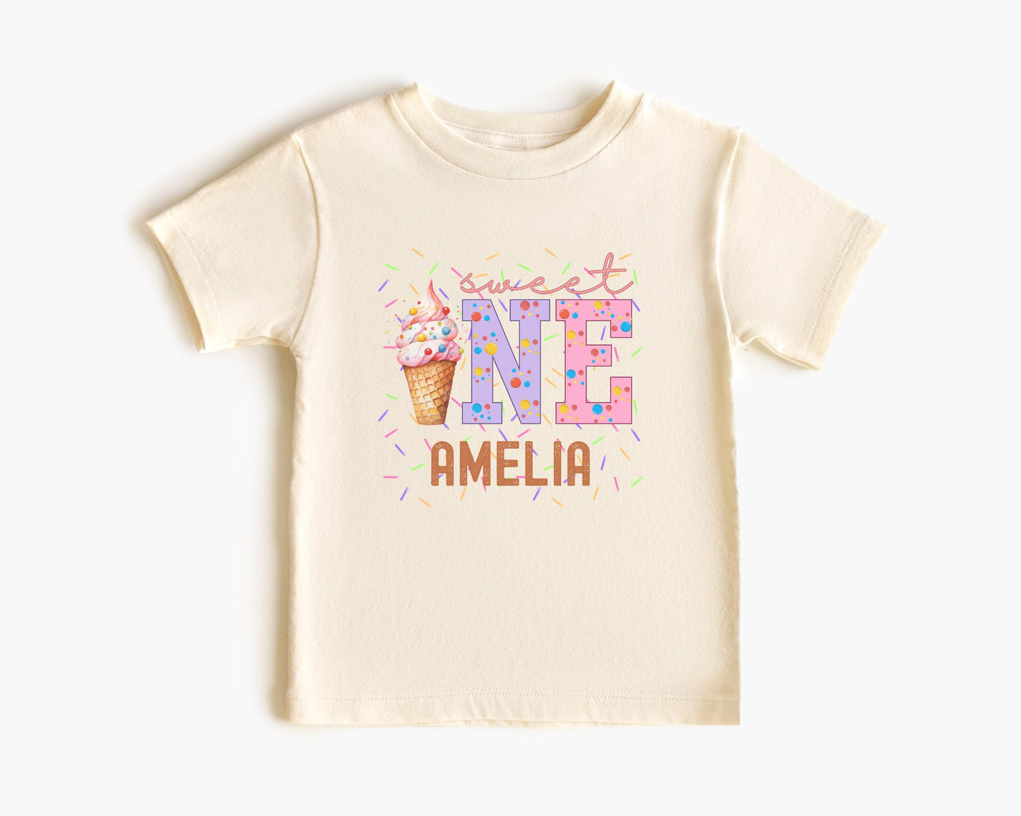 Sweet One Ice Cream Themed First Birthday Family Matching Shirts: Mom Dad Bro Sis Summer Outfit