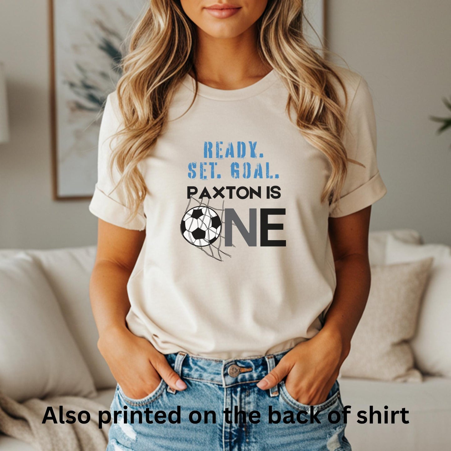 Personalized First Birthday Soccer Shirt | Soccer 1st Birthday Party Family Matching Outfit | Baby Birthday T-Shirt | Sports Themed Tee Gift