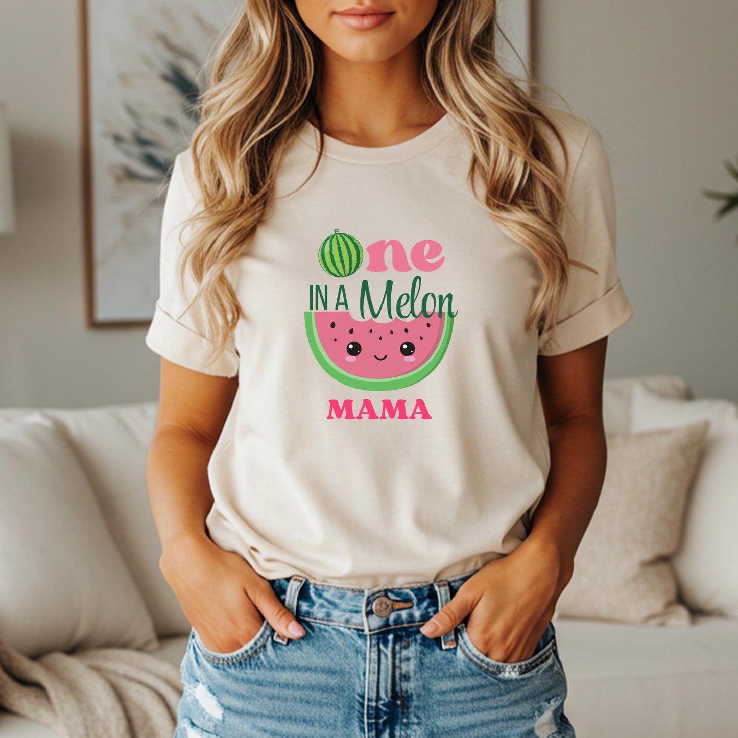 Personalized One in a Melon First Birthday Family Matching Shirts: Watermelon Themed Girl's 1st Summer Birthday Party Outfit