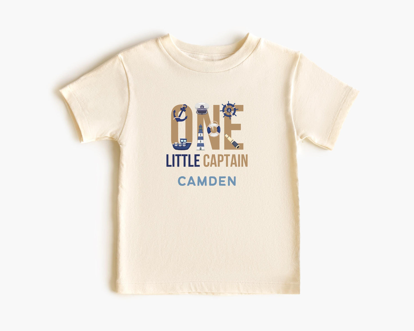 Nautical Sailing First Birthday Family Matching Shirts: One Little Captain 1st Birthday Party Outfits