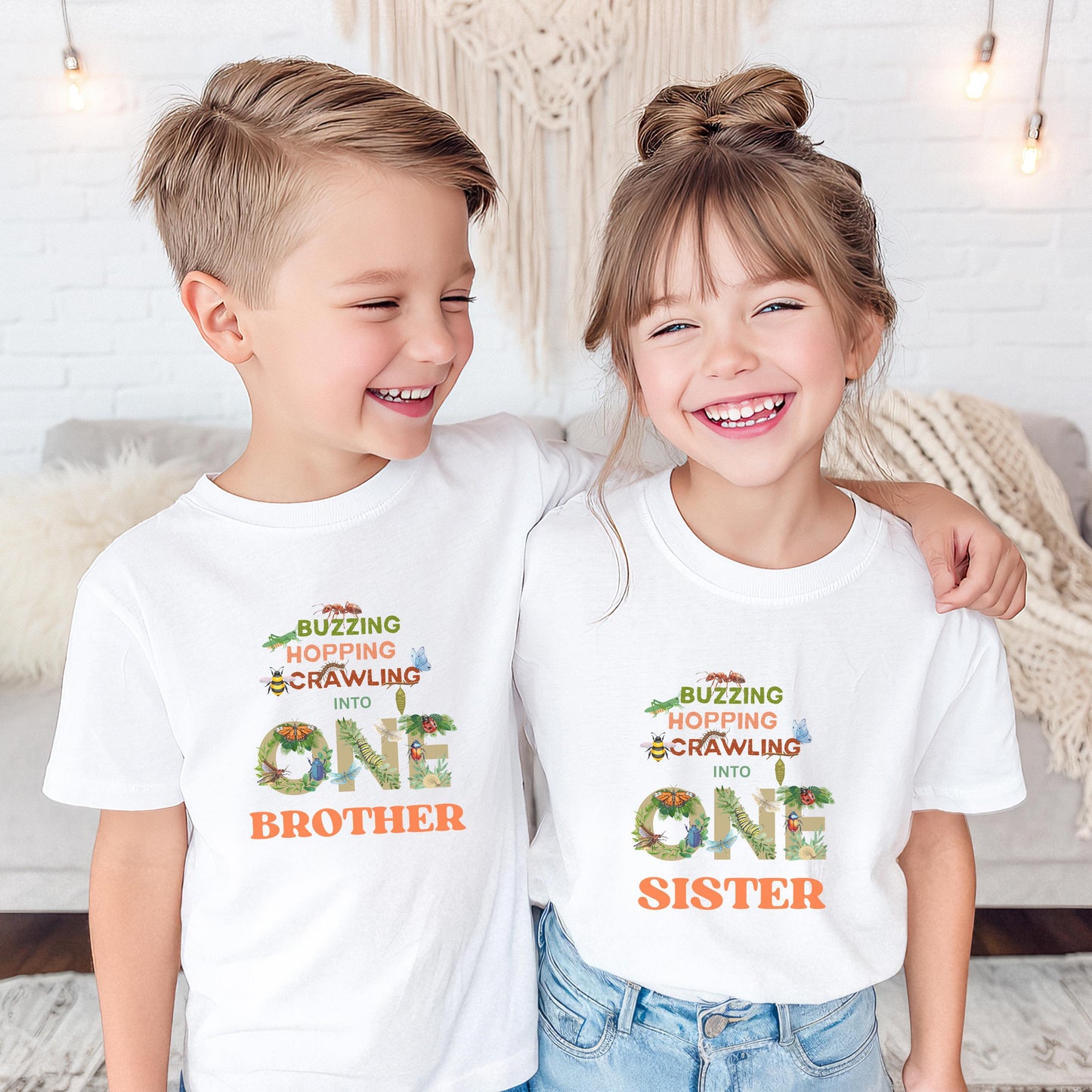 Personalized Insects Theme First Birthday Family Matching Shirts: One Little Bug 1st Birthday Party Outfit