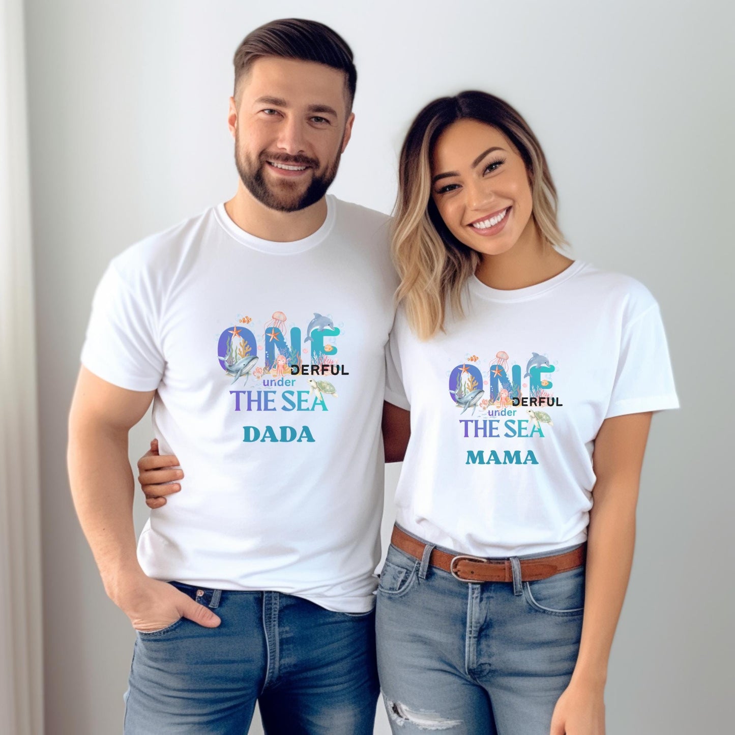 Oneder the Sea Birthday Family Matching Shirts: Boy's Summer 1st Under The Sea Birthday Tee