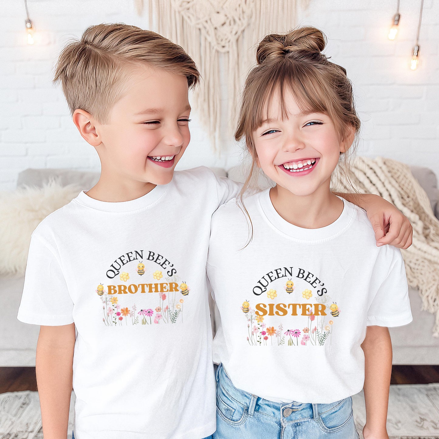 Bee Family Matching First Birthday Shirts: Queen Honey, Bumble Bee Themed  1st Bee-Day Party Outfit