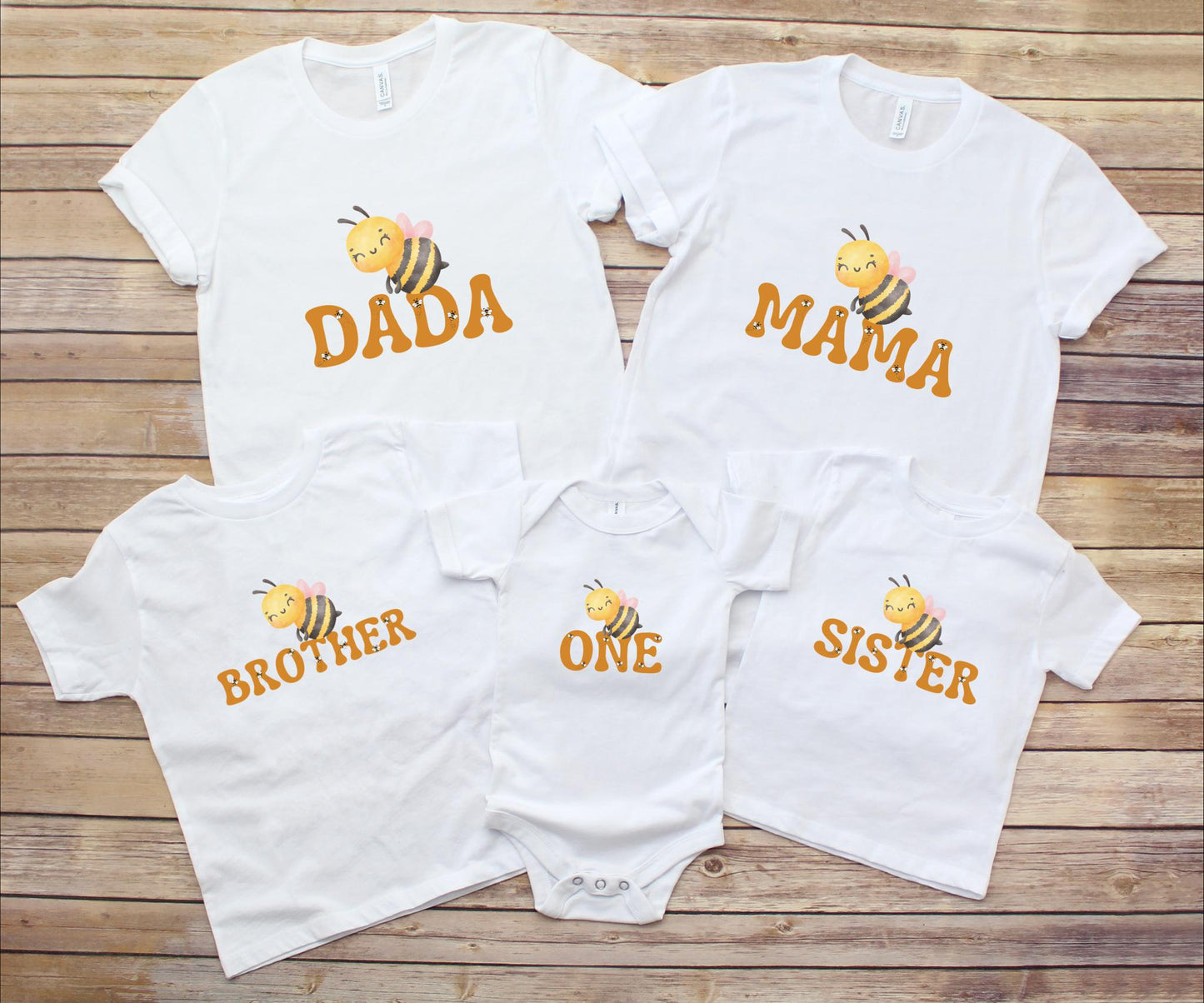 Bee Family Matching First Birthday Shirts: Bumble Bee Themed  1st Bee-Day Party Outfit