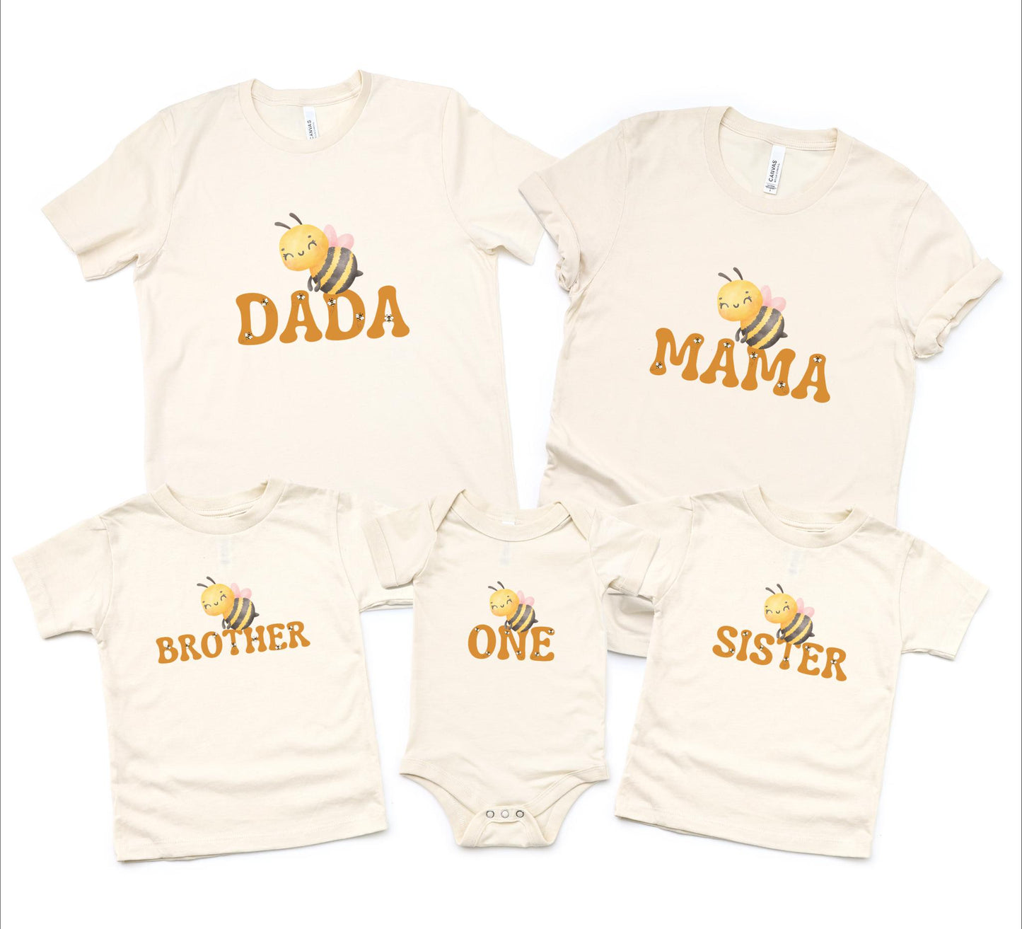 Bee Family Matching First Birthday Shirts: Bumble Bee Themed  1st Bee-Day Party Outfit
