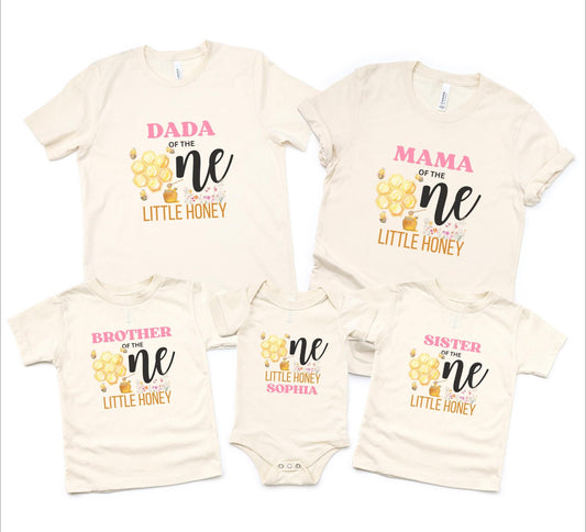 Bee Family Matching First Birthday Shirts: Bumble Bee Themed  1st Bee-Day Party Outfit