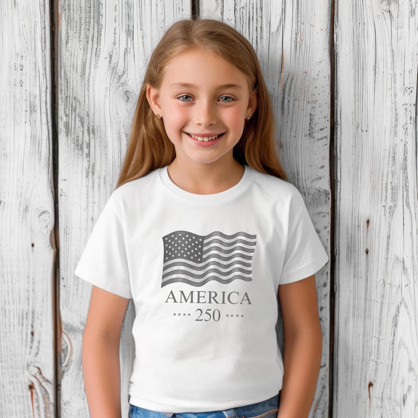 America 250th Anniversary Shirt: Patriotic American Flag July 4th Memorial Day Family Tee