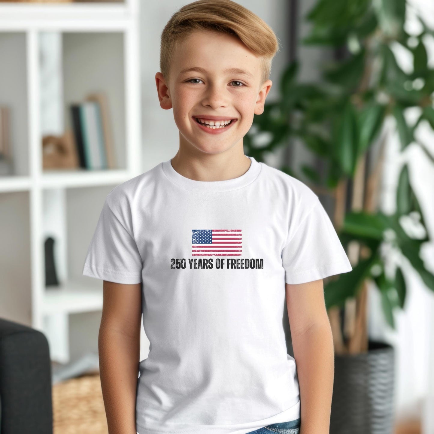 America 250th Anniversary Shirt: Patriotic American Flag July 4th Memorial Day Family Tee