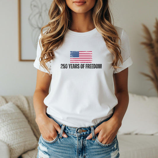 America 250th Anniversary Shirt: Patriotic American Flag July 4th Memorial Day Family Tee