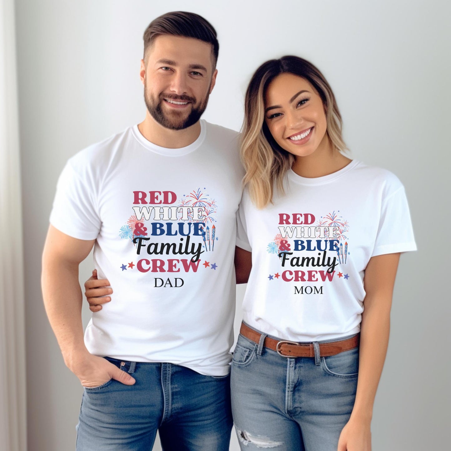 4th of July Custom Family Matching Shirts: Personalized Independence Day Celebration American Flag Tees