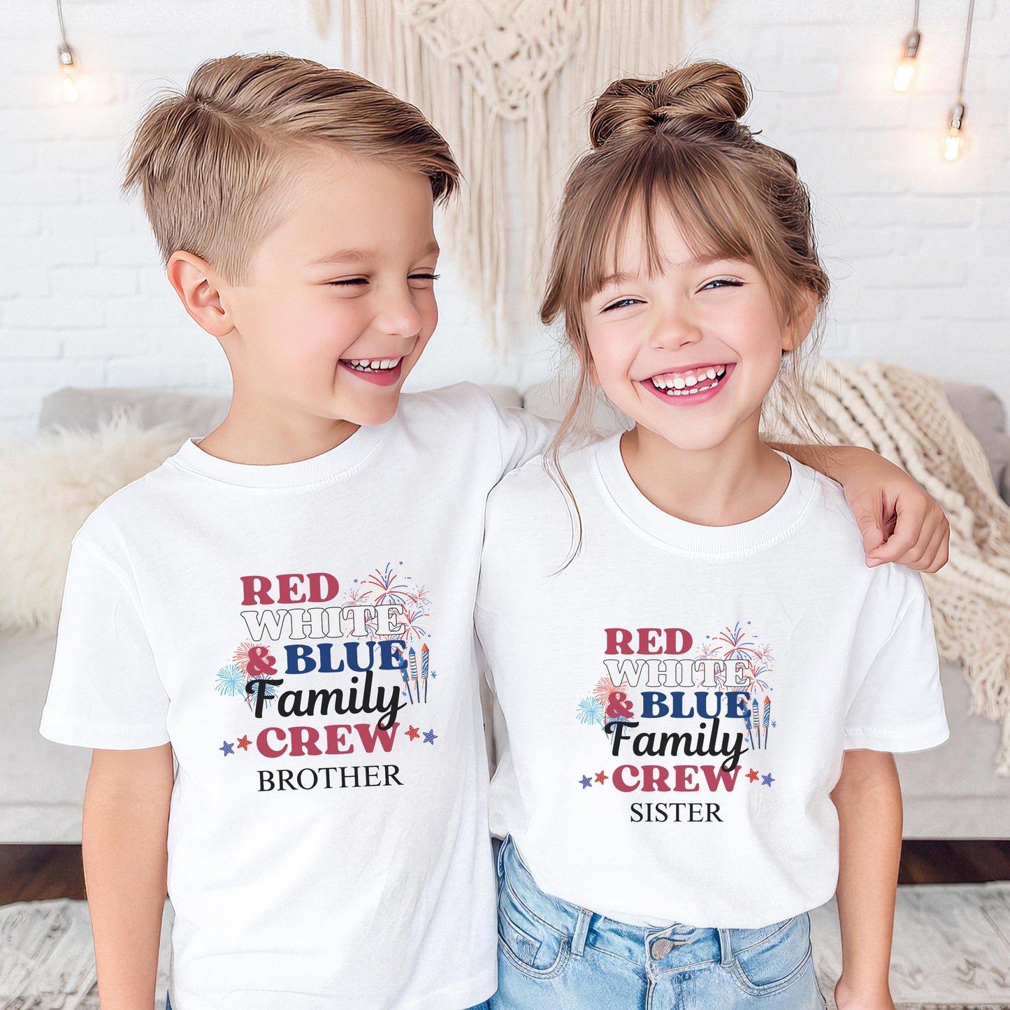 4th of July Custom Family Matching Shirts: Personalized Independence Day Celebration American Flag Tees