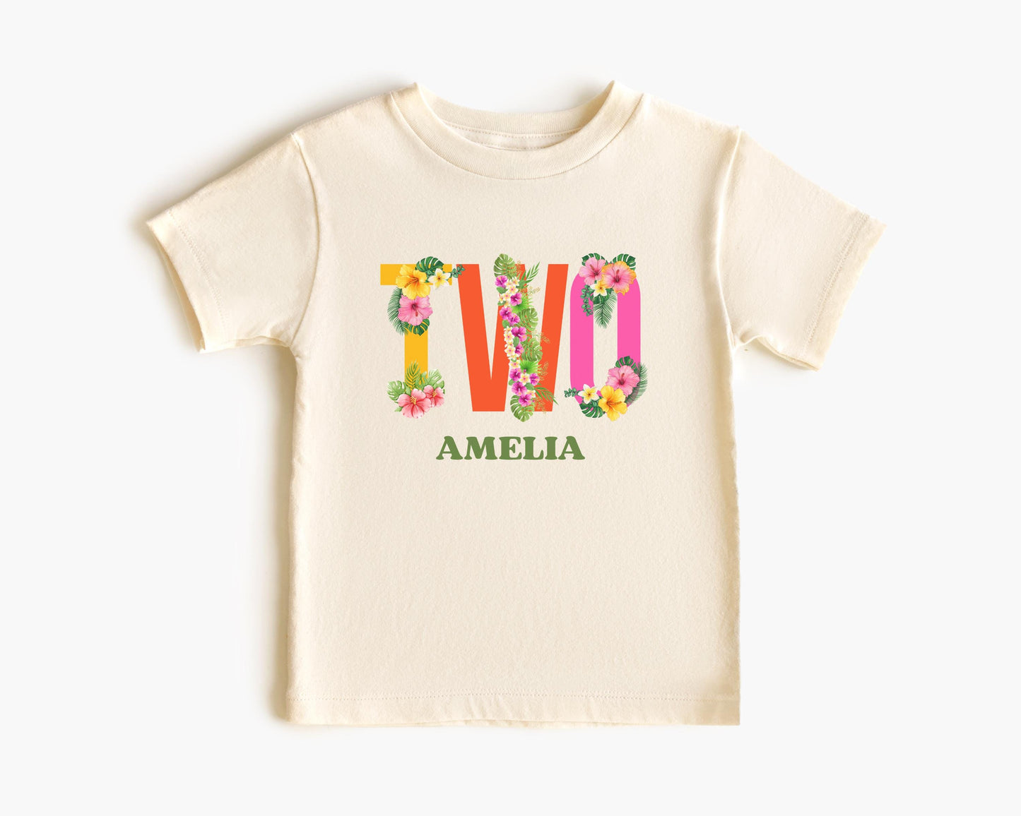 Tropical Birthday Family Matching Shirts: Luau Any Age Birthday Floral Girls Women Outfit