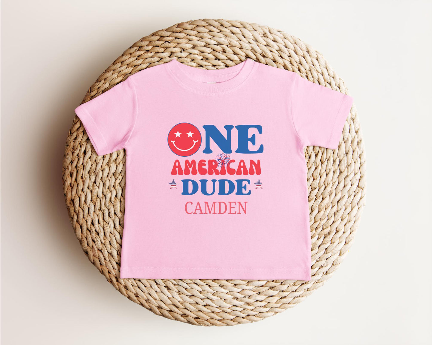 One American Dude First Birthday Shirt: 4th of July Patriotic 1st Birthday Party Outfit