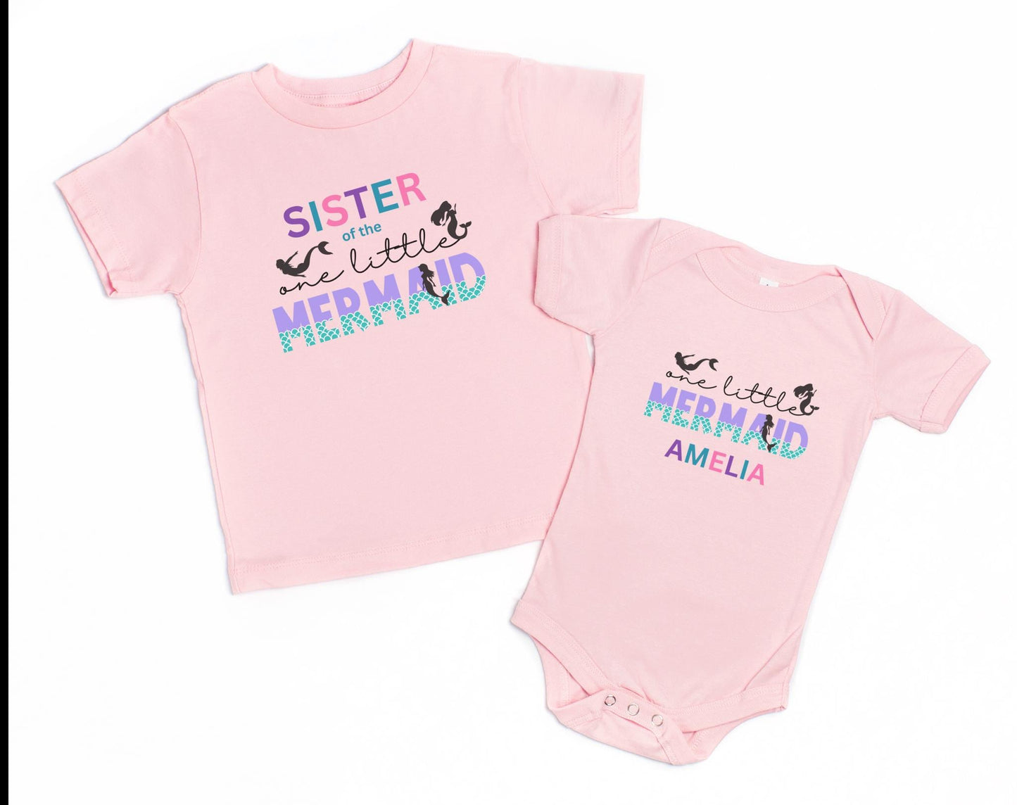 Mermaid First Birthday Family Matching Shirts: Oneder the Sea Girl's 1st Birthday Party Outfit