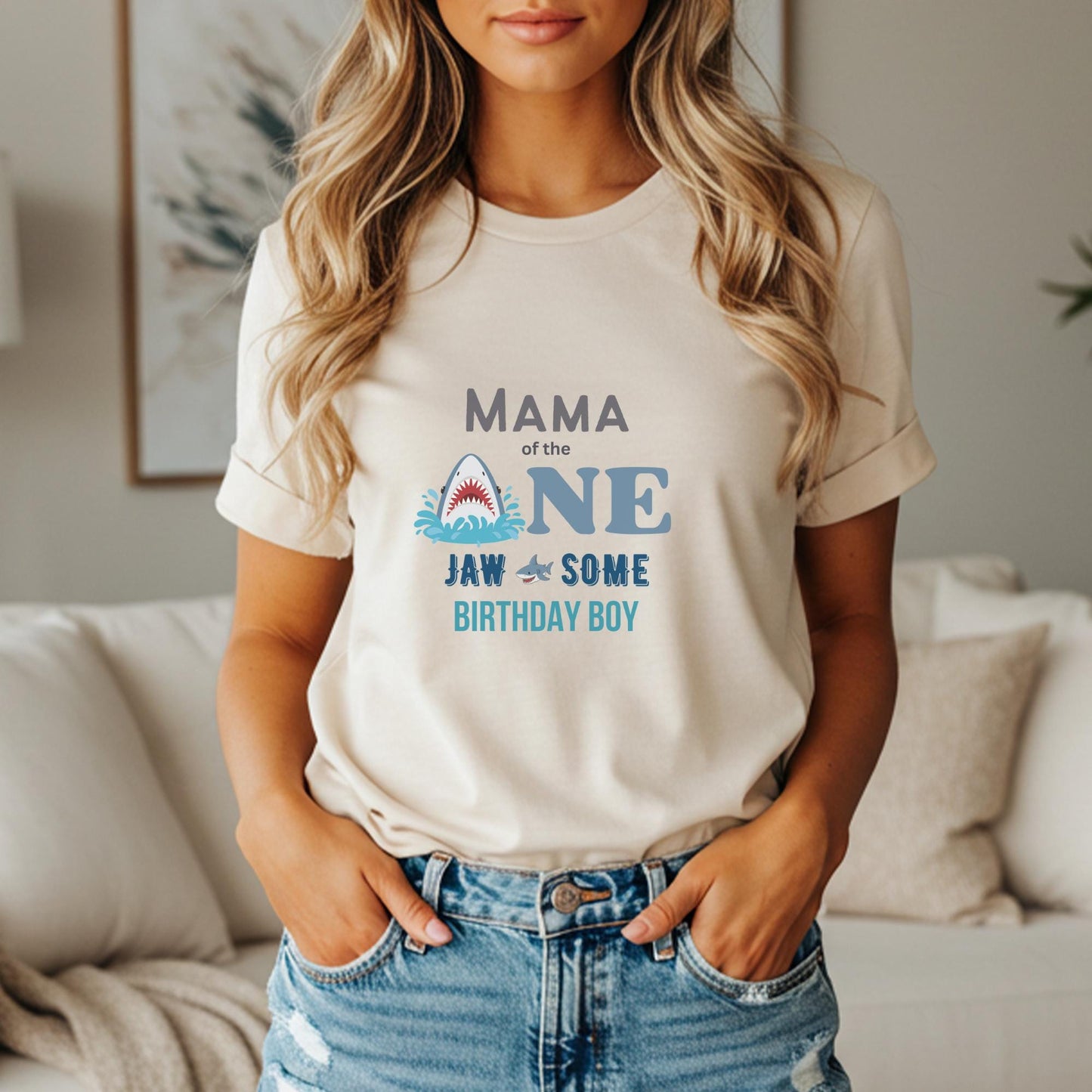 Shark First Birthday Family Matching Shirts: Jaw-Some Ocean Sea Animals Themed 1st Birthday Party Outfit