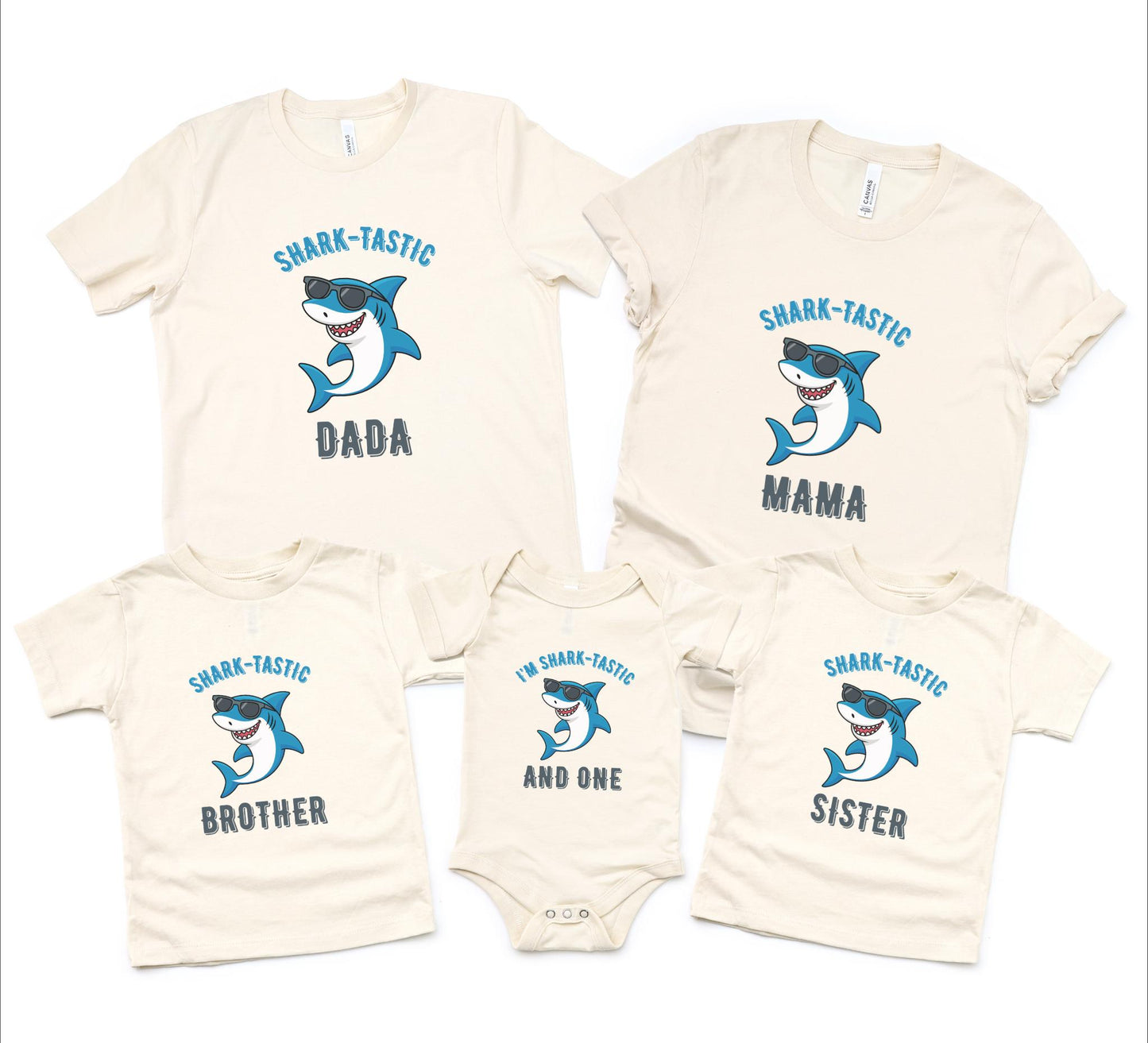 Shark First Birthday Family Matching Shirts: Shark-Tastic Ocean Sea Animals Themed 1st Birthday Party Outfit