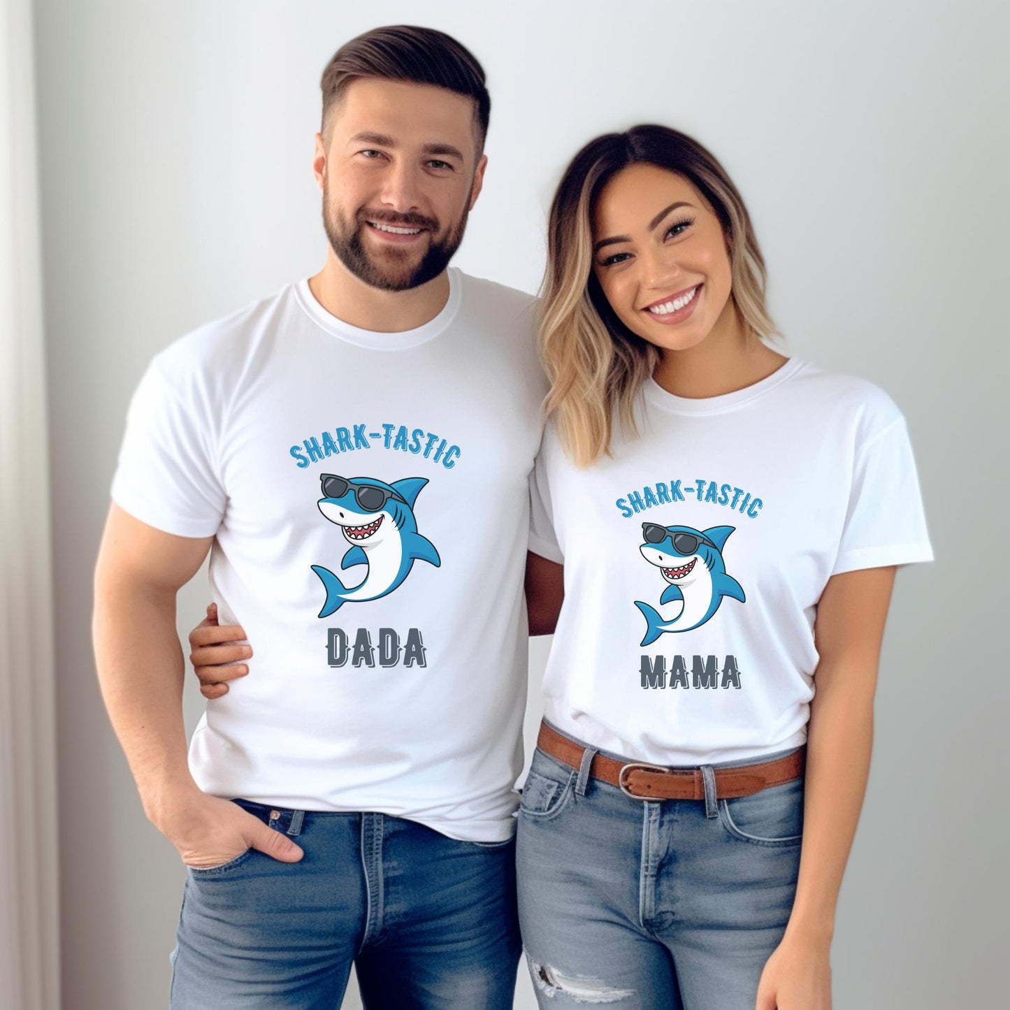 Shark First Birthday Family Matching Shirts: Shark-Tastic Ocean Sea Animals Themed 1st Birthday Party Outfit