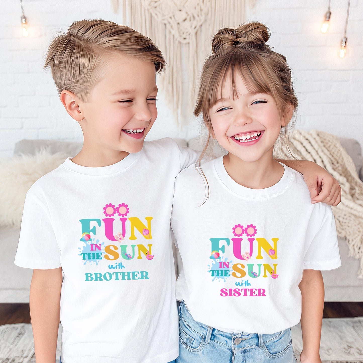 Fun in the Sun Matching Family Birthday Shirt: Girls Summer Birthday Beach Pool Party Outfit