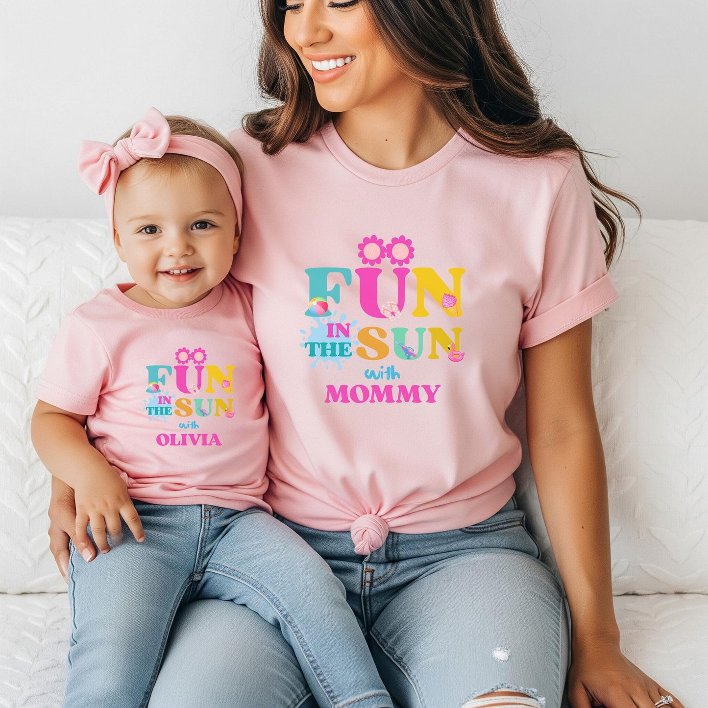 Fun in the Sun Matching Family Birthday Shirt: Girls Summer Birthday Beach Pool Party Outfit