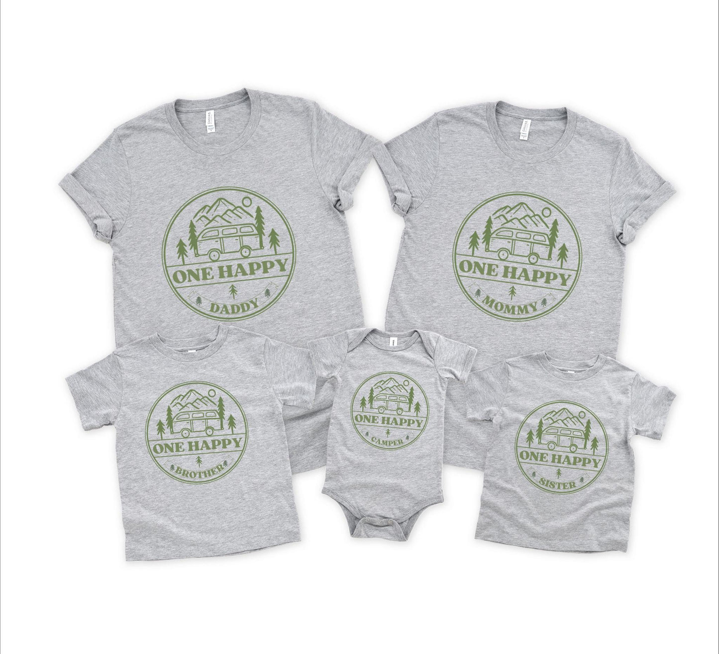 One Happy Camper First Birthday Matching Family Shirt: Custom Camping 1st Birthday Shirt