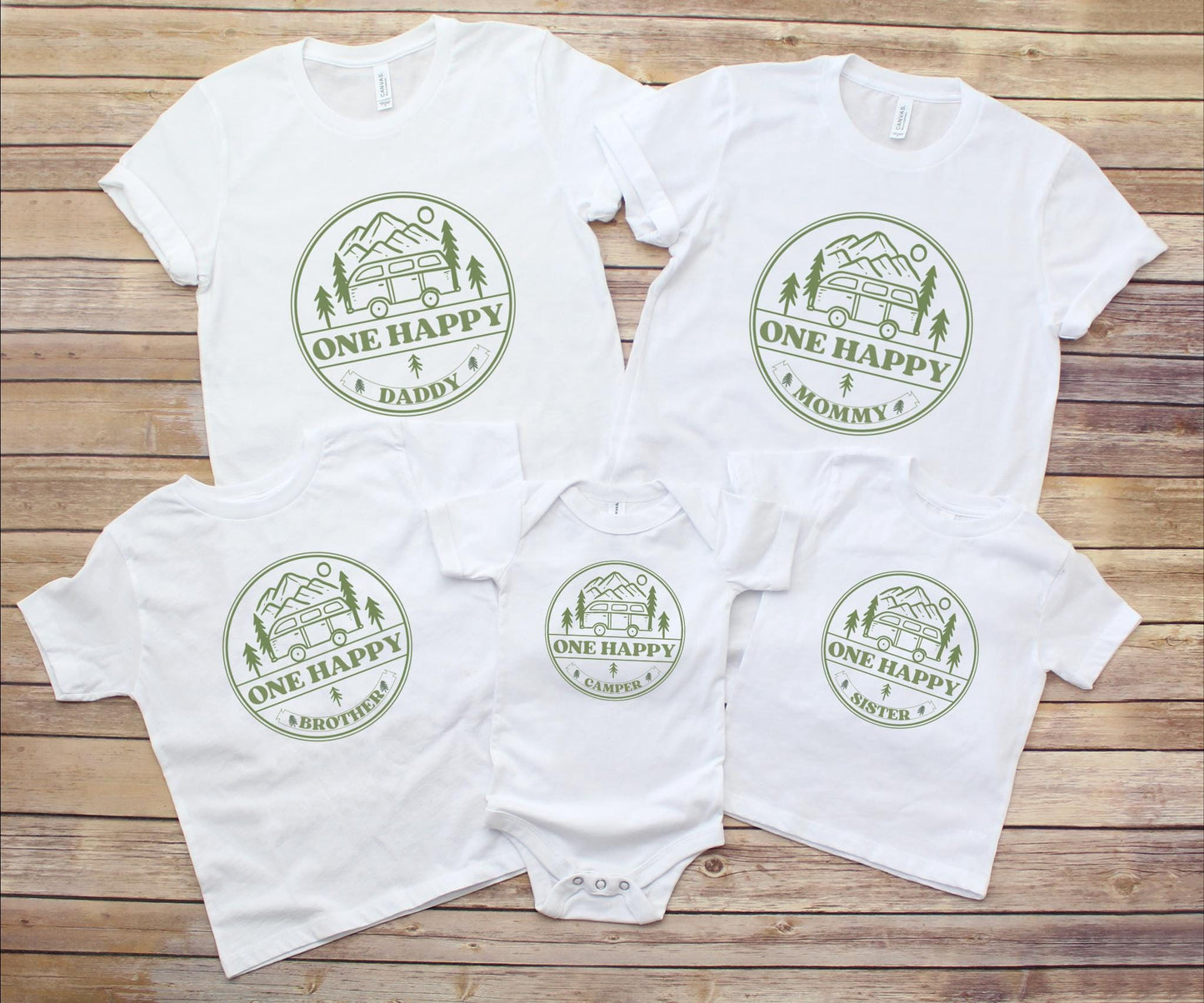 One Happy Camper First Birthday Matching Family Shirt: Custom Camping 1st Birthday Shirt