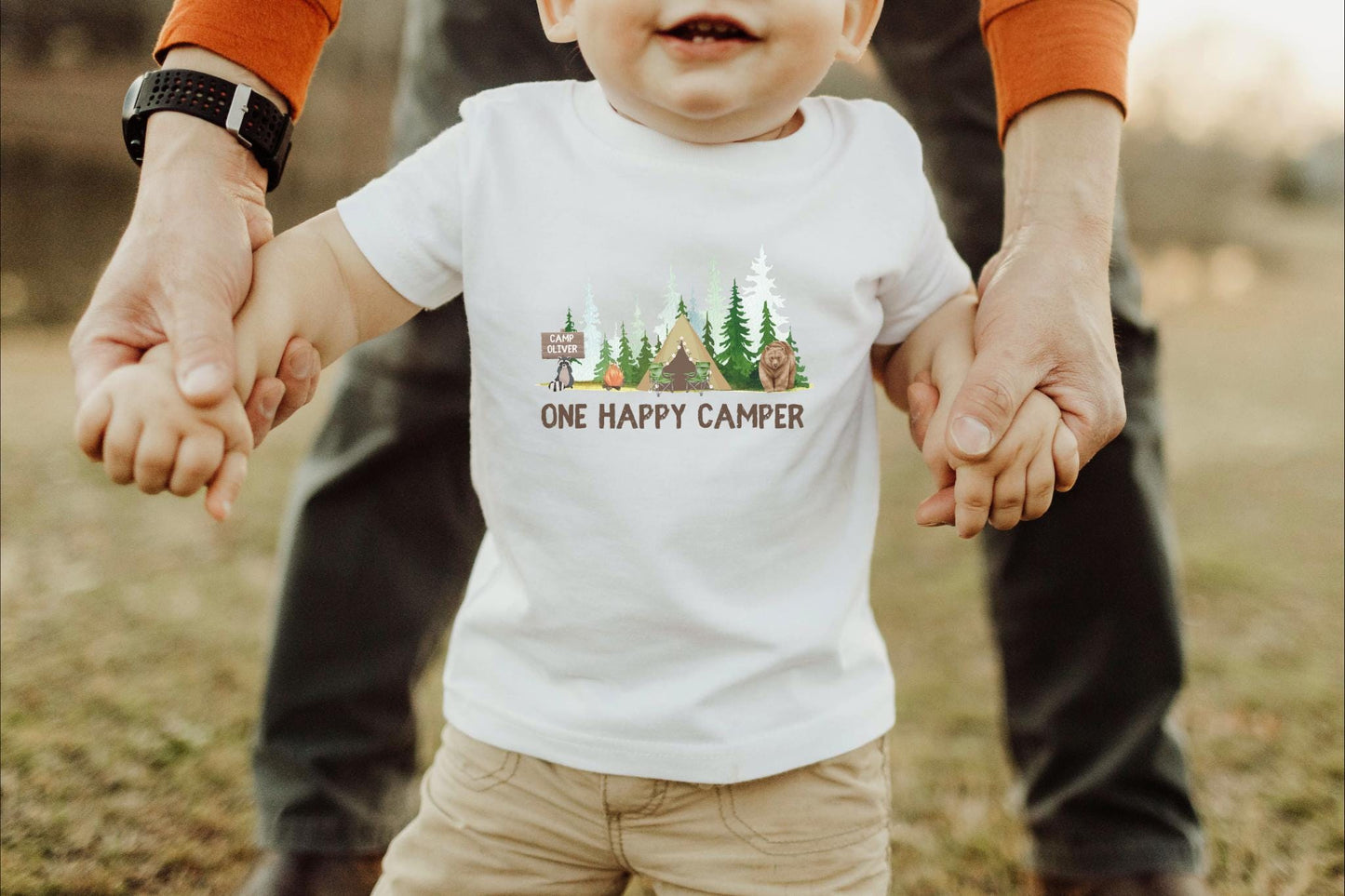 One Happy Camper First Birthday Matching Family Shirt: Custom Camping 1st Birthday Shirt
