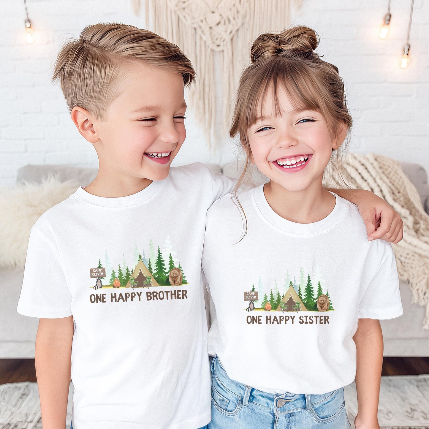 One Happy Camper First Birthday Matching Family Shirt: Custom Camping 1st Birthday Shirt