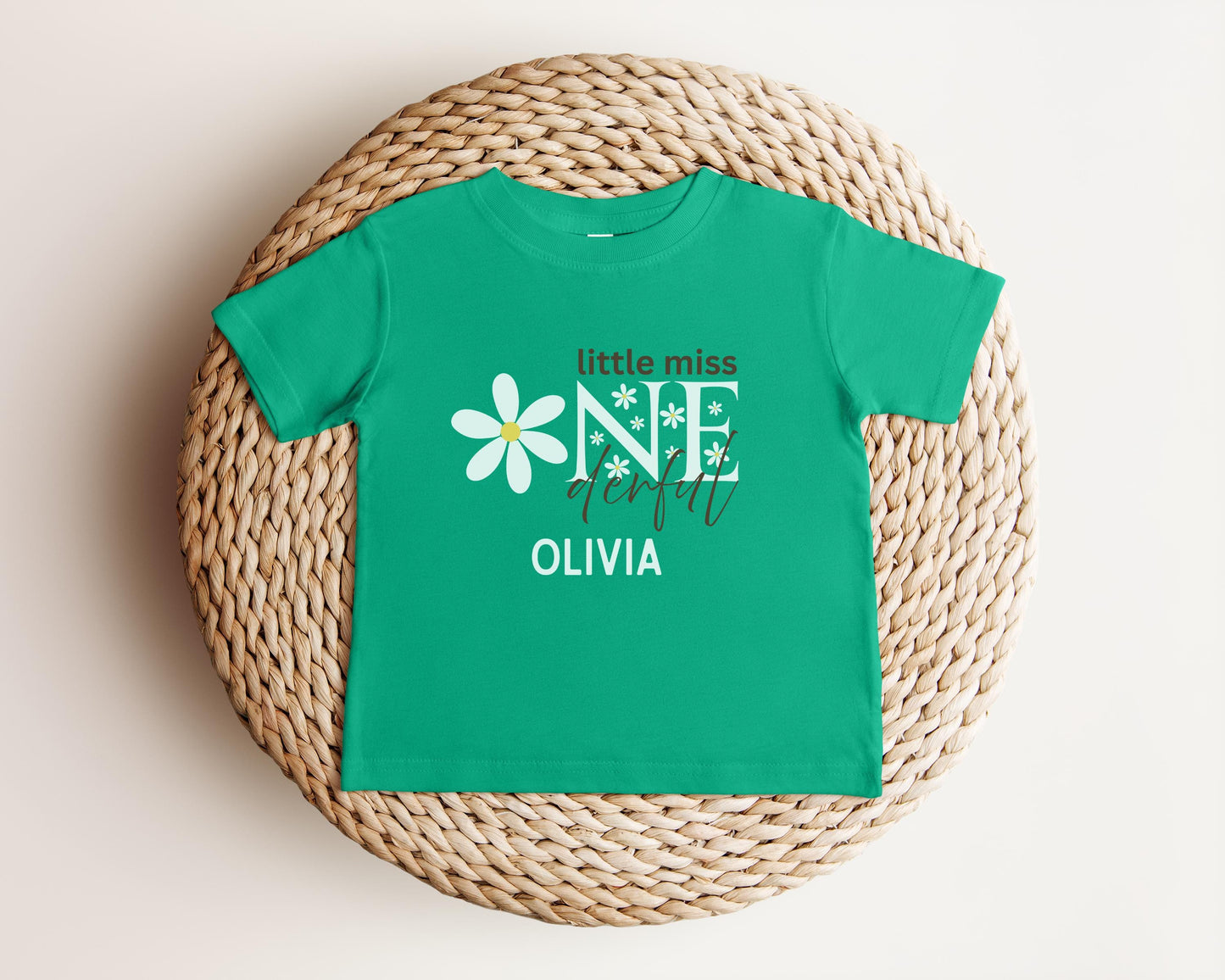 ONEderful First Birthday Shirt: Daisy Themed Little Miss Onderful 1st Birthday Outfit