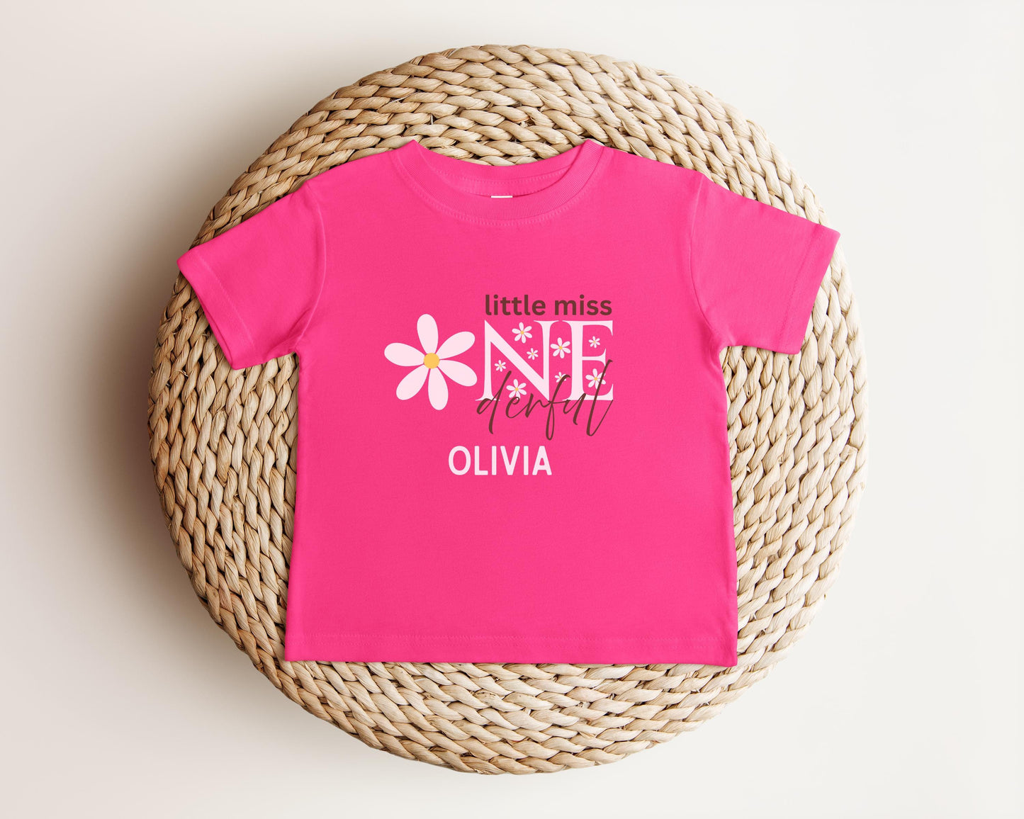 ONEderful First Birthday Shirt: Daisy Themed Little Miss Onderful 1st Birthday Outfit