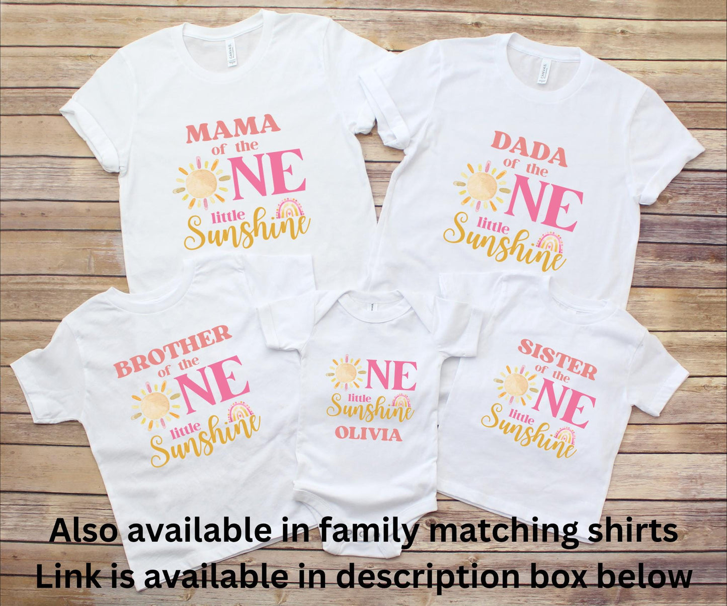 Personalized Little Sunshine First Birthday Shirt | Girl 1st Birthday Outfit | First Trip Around The Sun