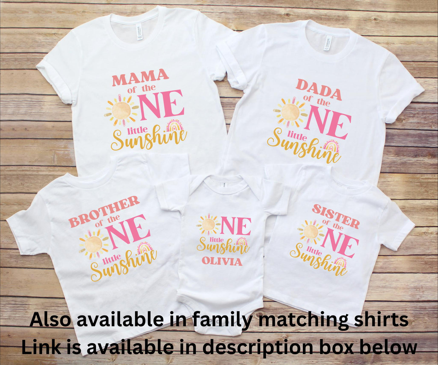 Personalized Little Sunshine First Birthday Shirt | Girl 1st Birthday Outfit | First Trip Around The Sun