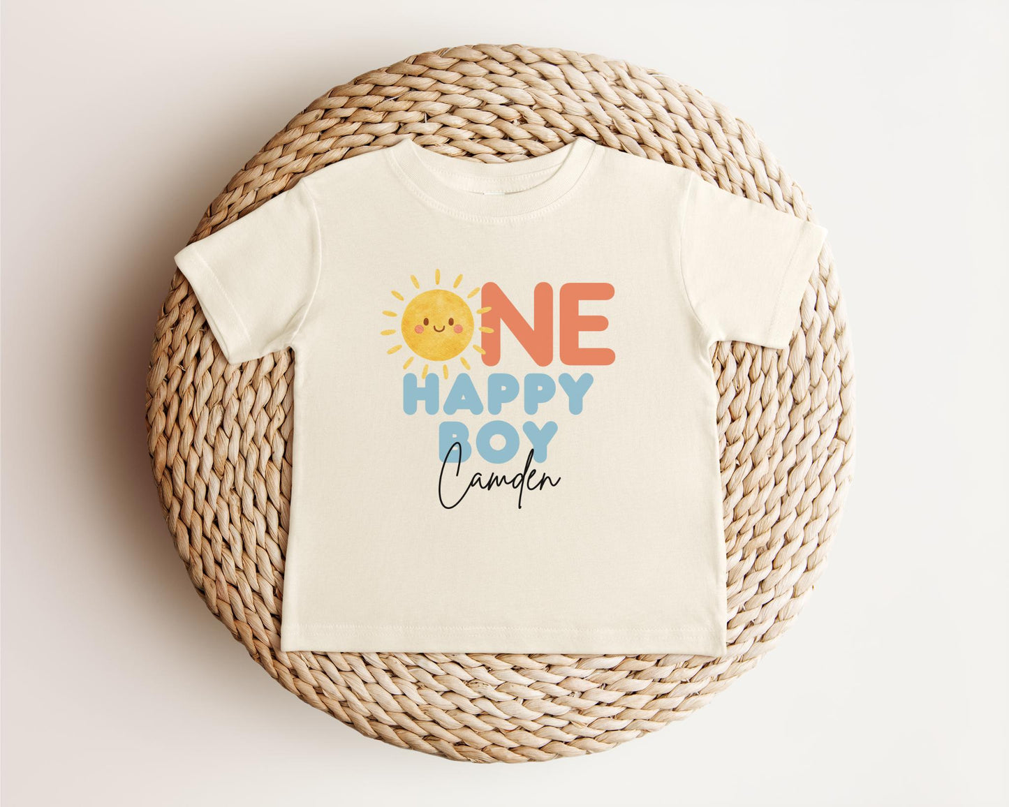 One Happy Boy First Birthday Shirt | 1st Birthday Shirt for Boy | First Trip Around the Sun Outfit