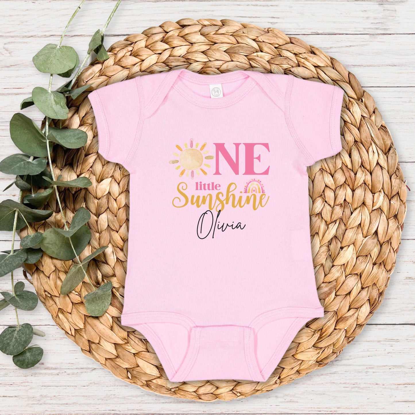 Personalized Little Sunshine First Birthday Shirt | Girl 1st Birthday Outfit | First Trip Around The Sun