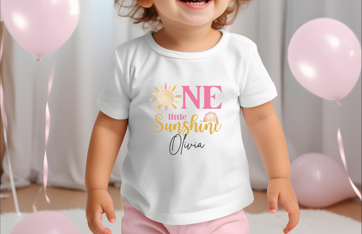 Personalized Little Sunshine First Birthday Shirt | Girl 1st Birthday Outfit | First Trip Around The Sun