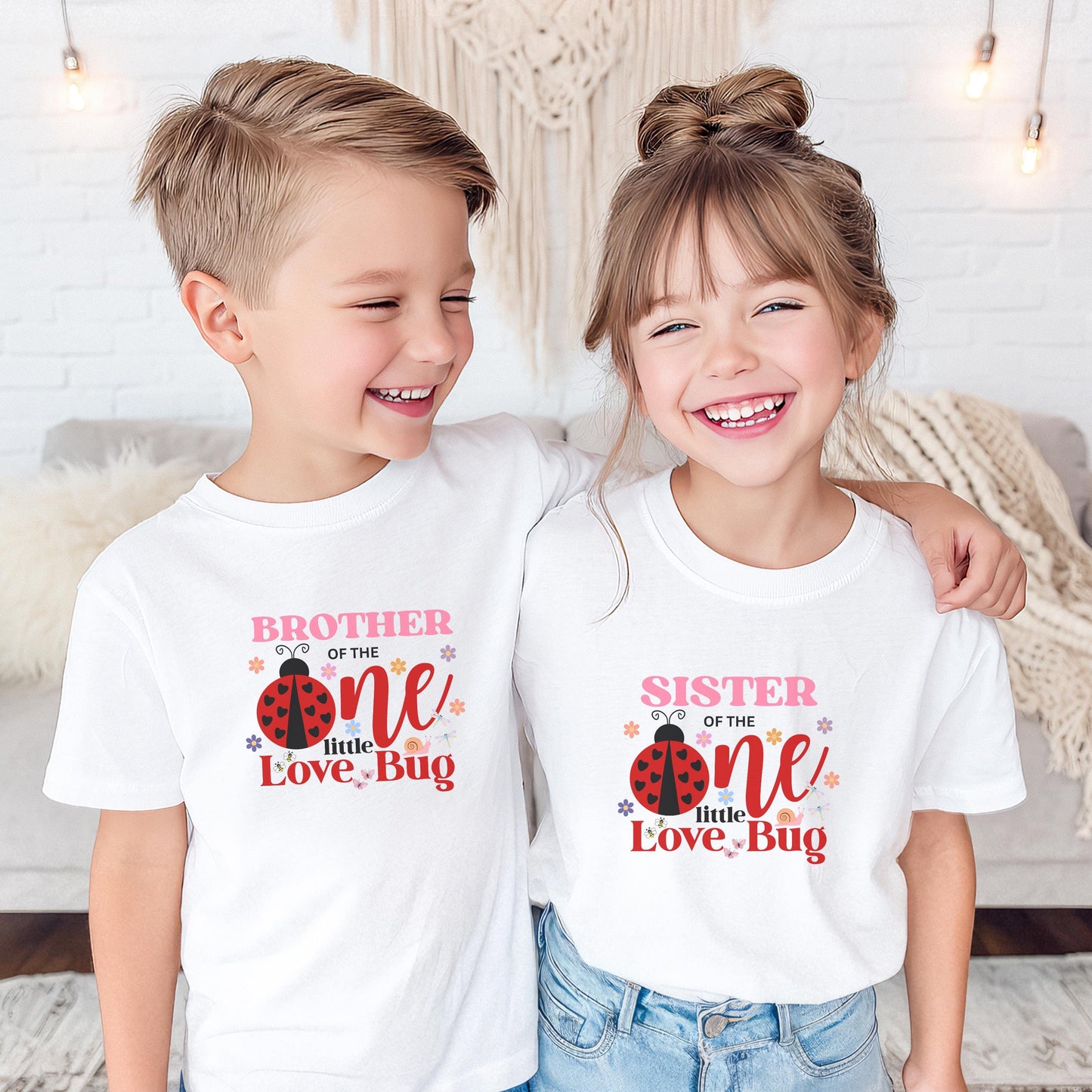Personalized Ladybug First Birthday Family Matching Shirt: Bug Theme 1st Birthday Party Outfit