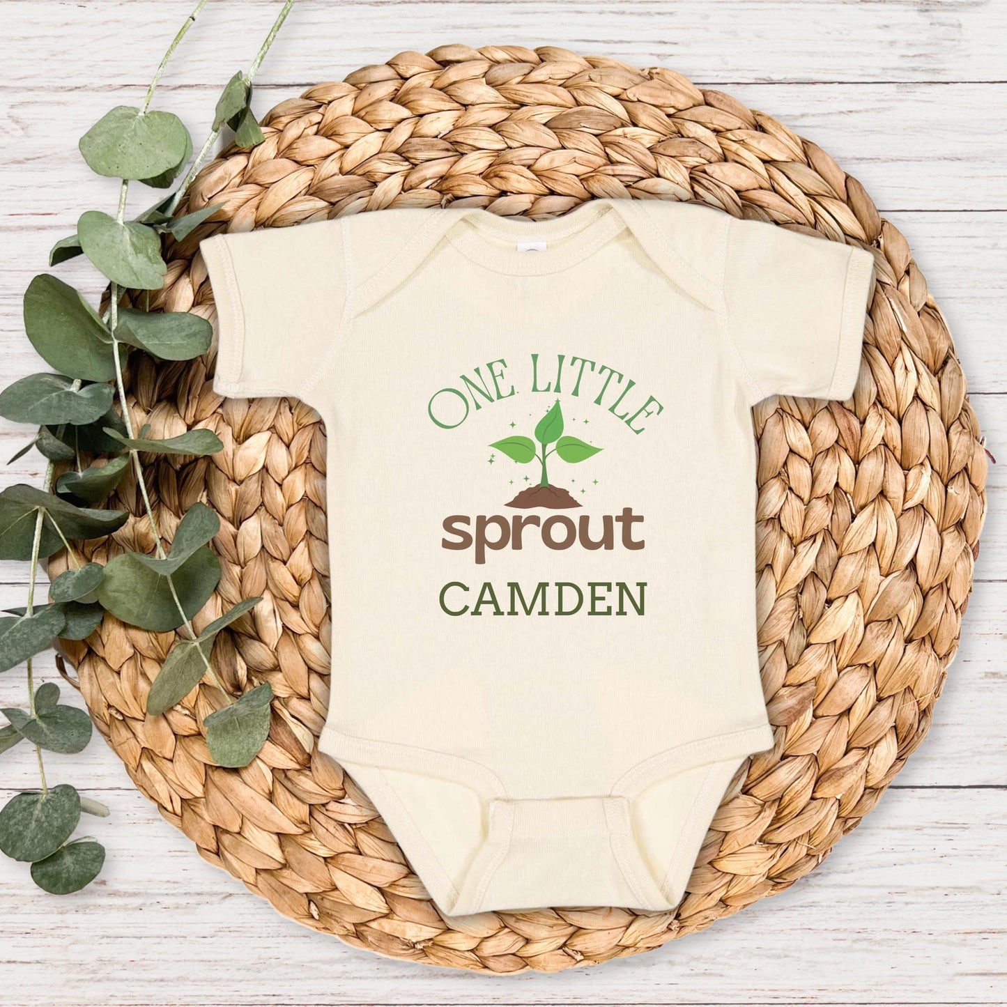One Little Sprout First Birthday Shirt: Gardening Farmer's Market Themed 1st Birthday Party Outfit
