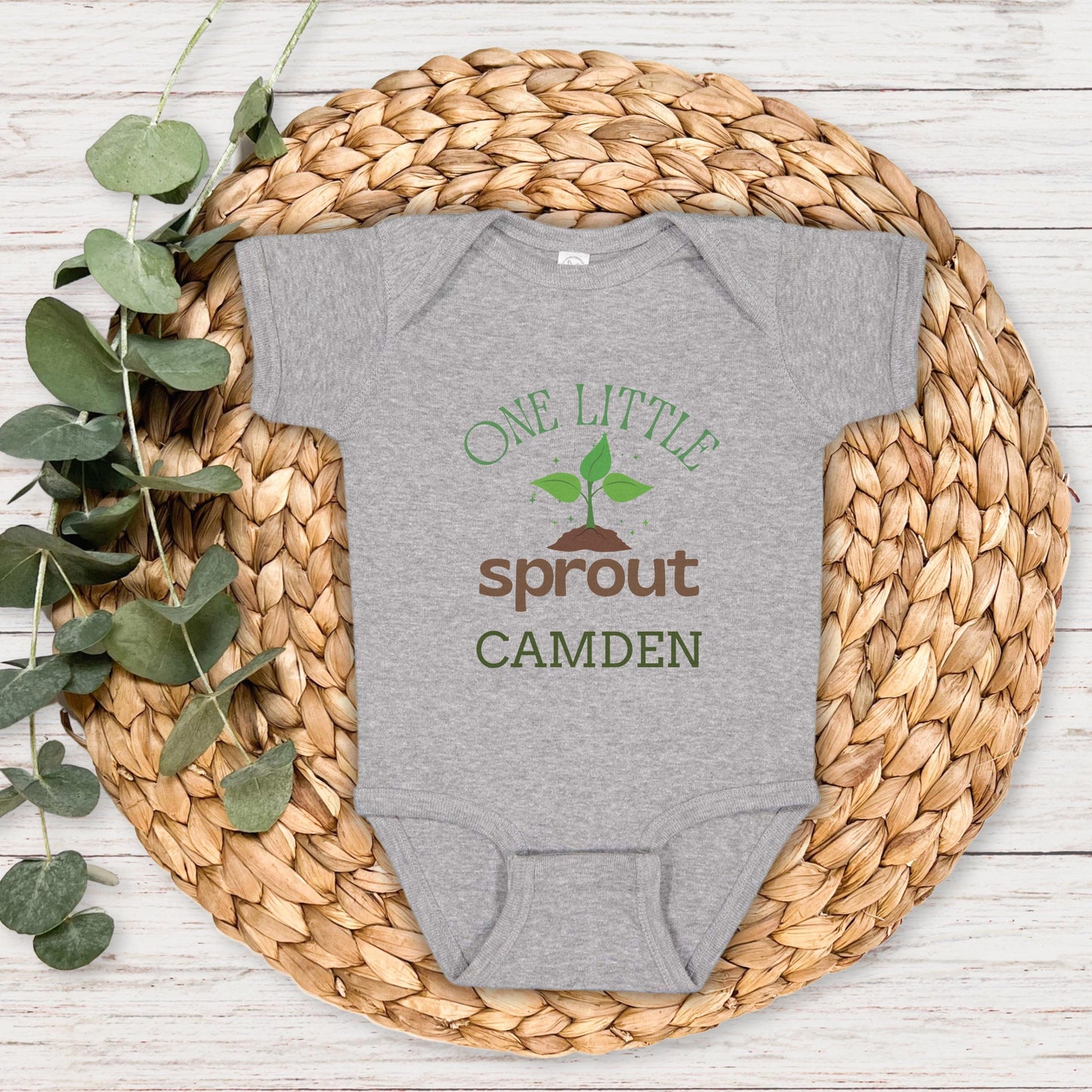 One Little Sprout First Birthday Shirt: Gardening Farmer's Market Themed 1st Birthday Party Outfit
