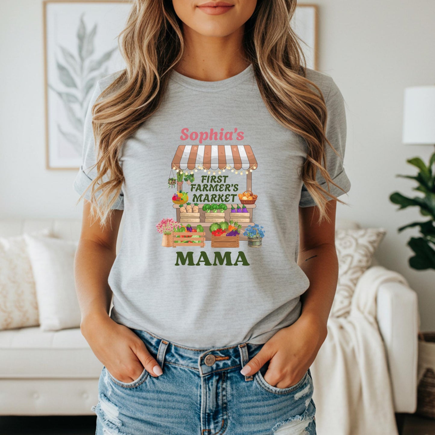 Farmer's Market Theme First Birthday Family Matching Shirts: Spring Summer Flower Vegetables Market 1st Birthday Party Outfit