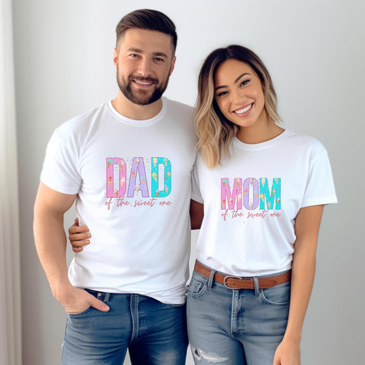 Sweet One Ice Cream Themed First Birthday Family Matching Shirts: Mom Dad Bro Sis Summer Outfit