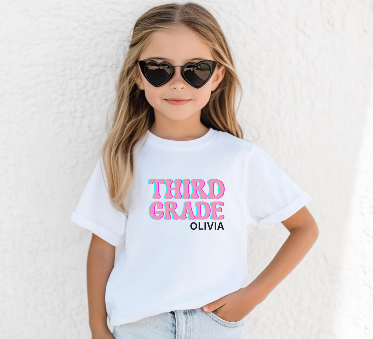 Personalized Back to School Shirt: Custom Kindergarten First Second Third Fourth Fifth Grade First Day of School Outfit