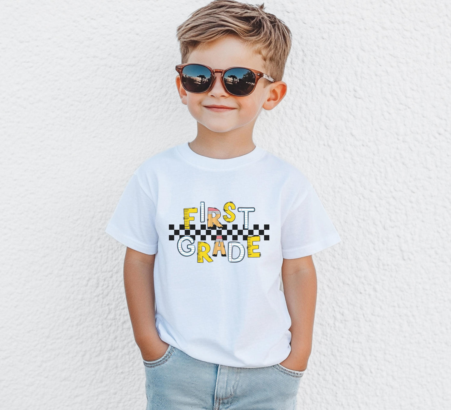 Personalized Back to School Shirt: Custom Kindergarten First Second Third Fourth Fifth Grade First Day of School Outfit