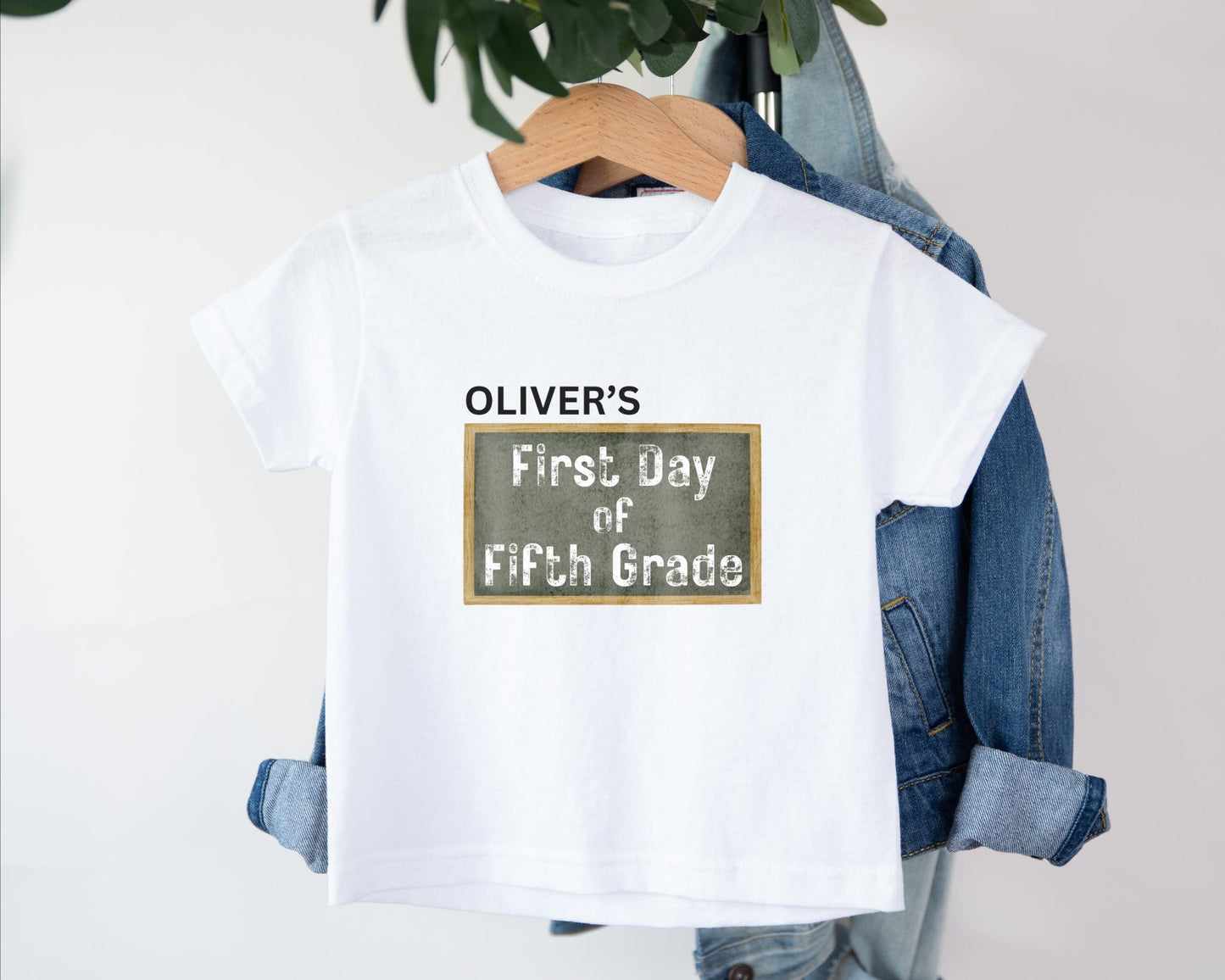 Personalized First Day of School Shirt: Custom Grade Tee, Cotton Blend Comfort
