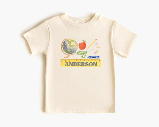 Personalized Kids Back to School Shirt: Custom Name First Day Outfit