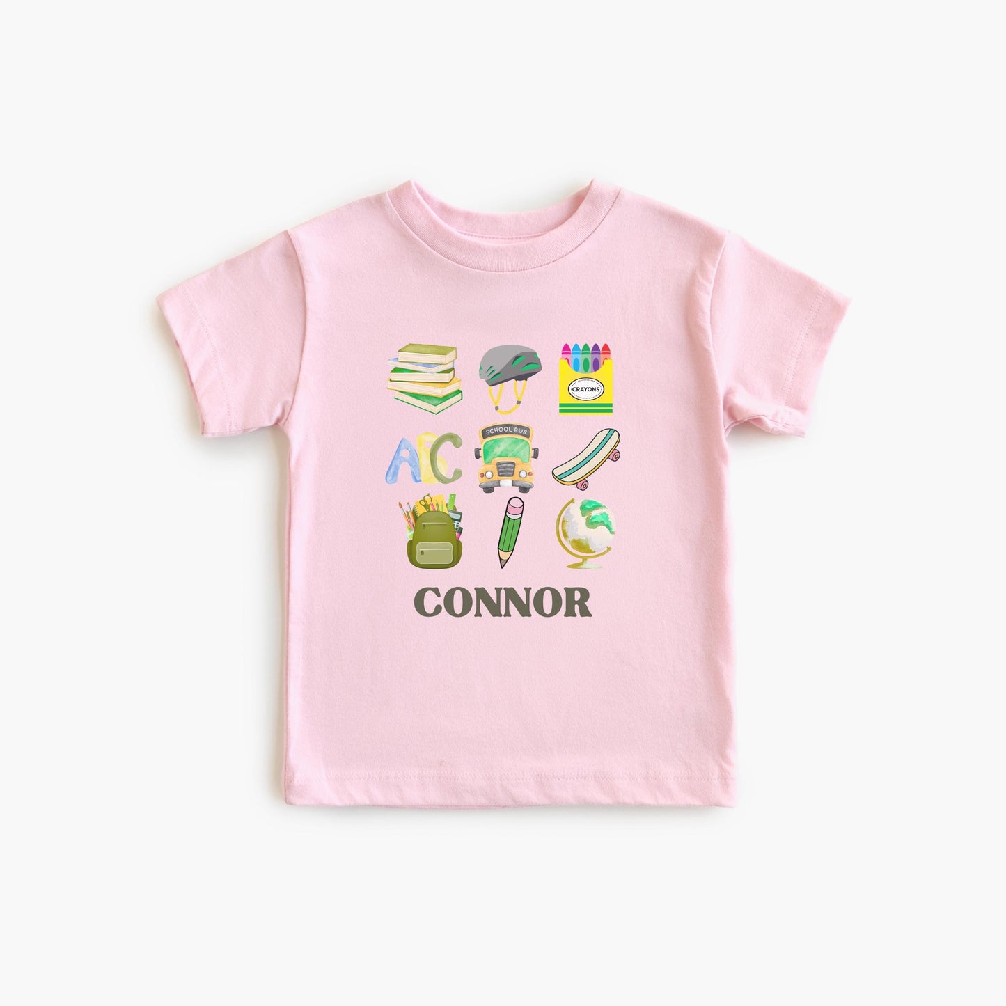 Personalized Retro Boys Shirt: Custom Name First Day School Outfit