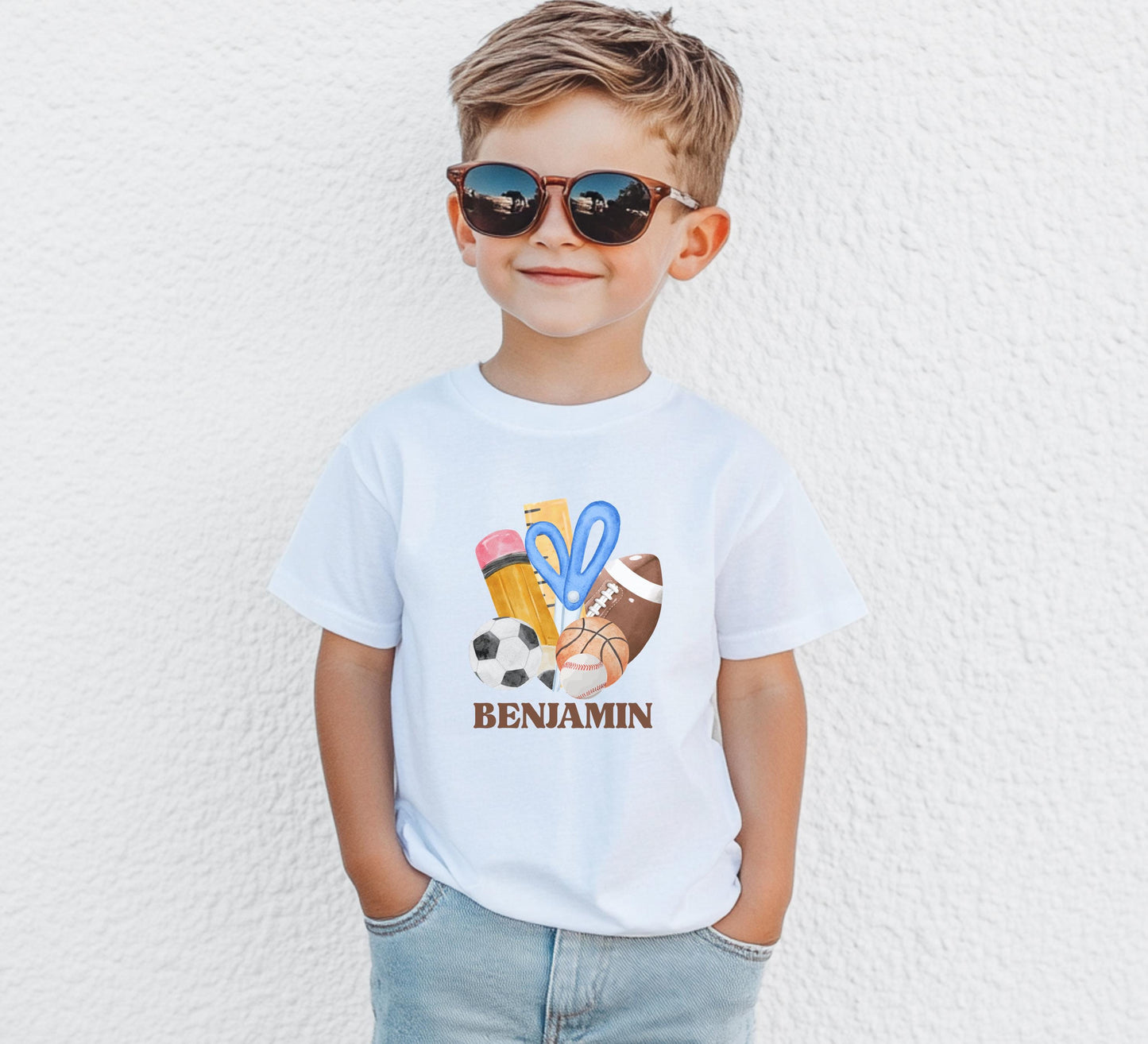 Personalized Boys Back to School Shirt: Custom Sports & School Tee