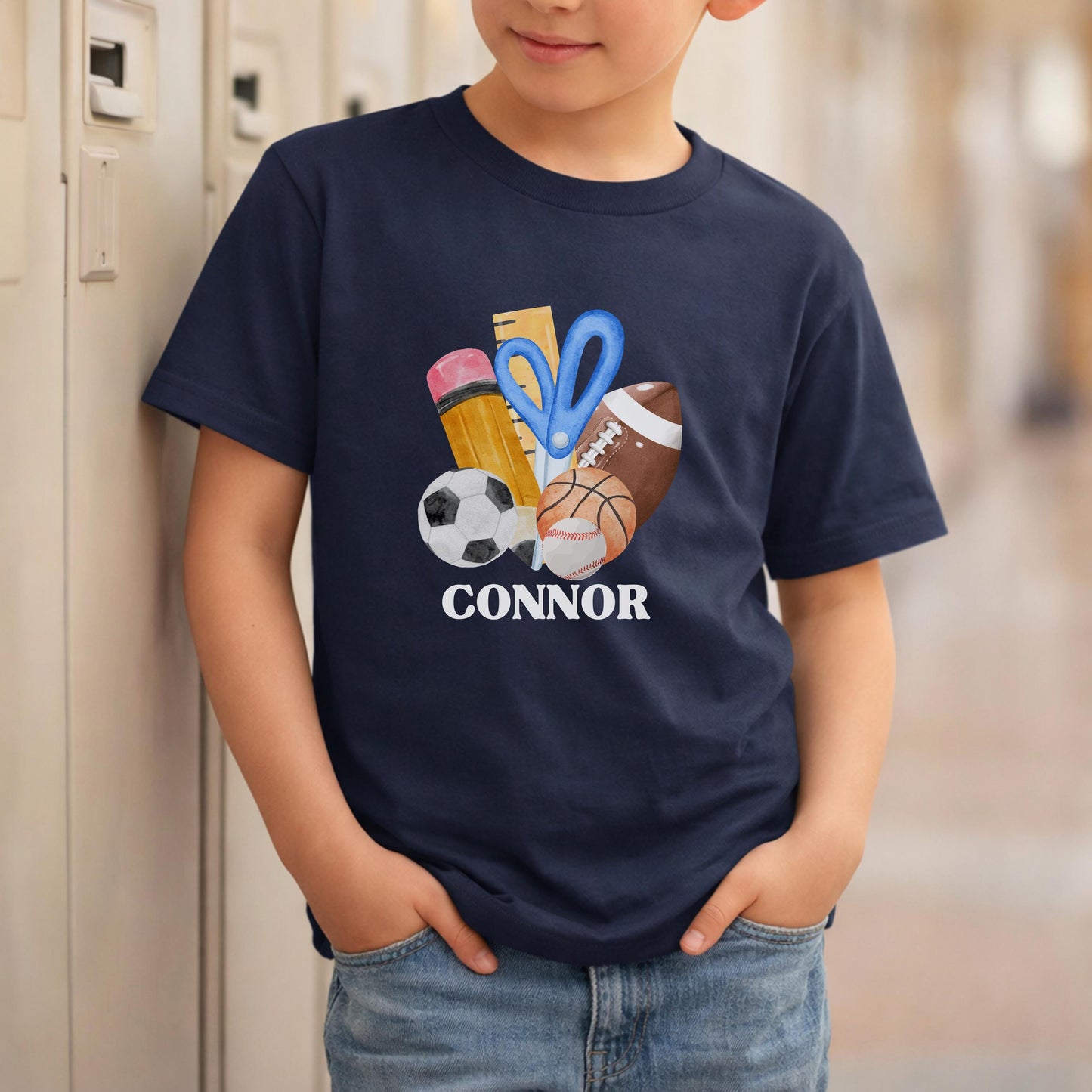 Personalized Boys Back to School Shirt: Custom Sports & School Tee