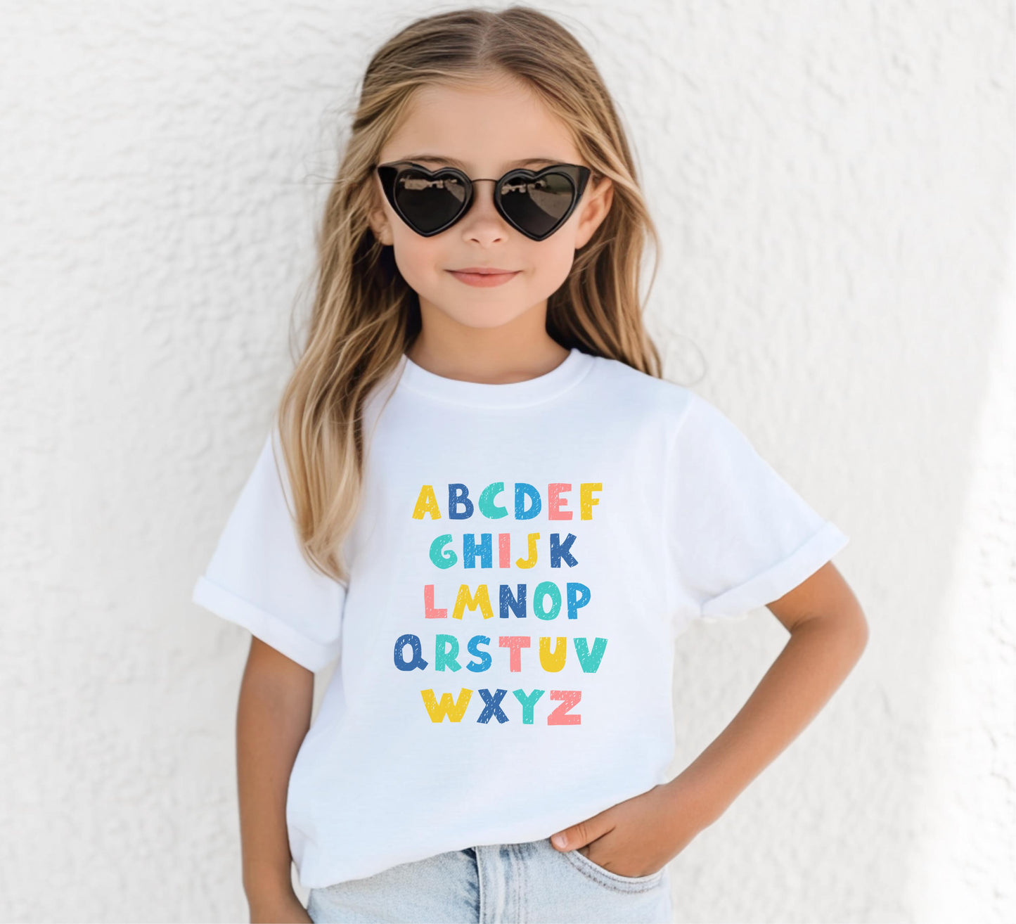 Alphabet Letters Shirt: Back to School Outfit for Kids