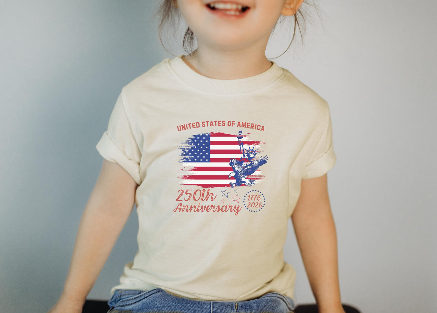 America 250th Anniversary Shirt: Patriotic American Flag July 4th Memorial Day Family Tee